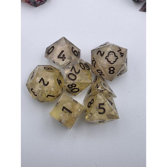 Gaming Dice Lot Of 5 Sets Polyhedral Resin Role D&D - Picture 2 of 6